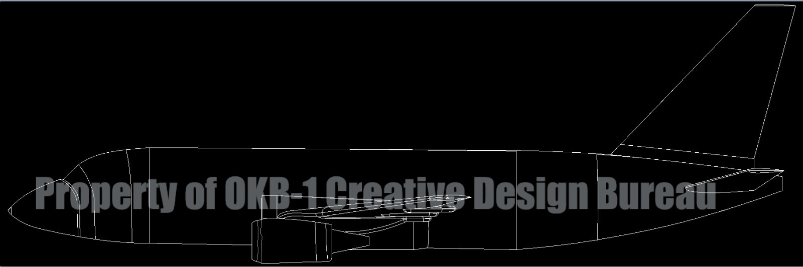 IPTN N-2130 CFM-56 — 2D CAD Side View